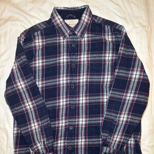 Weatherproof Vintage Men's Plaid Button Down Flannel Shirt  Size Large Blue/Red